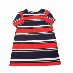 Studio One New York Vintage Striped Shift Dress, 3/4 Sleeve, Multicolor Size 2x